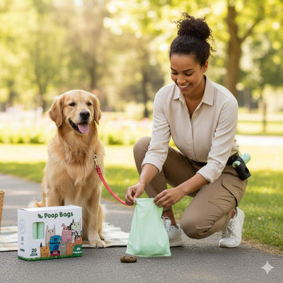 Eco-Friendly Biodegradable Dog Waste Bags – 100% Corn Starch & Plastic-Free | 16 / 20 Rolls
